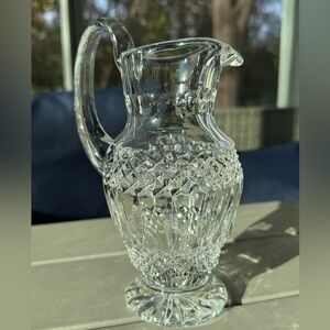 Crystal pitcher, 6 inches